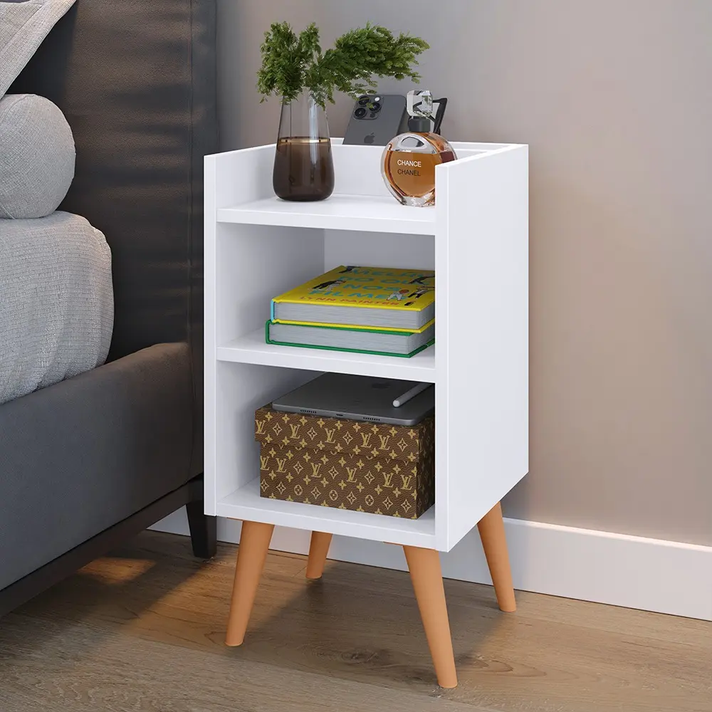 Criado Mudor Para Cama Box Compacto Com Prateleira-5