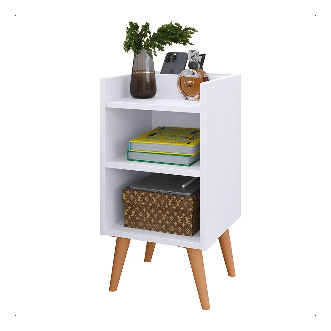 Criado Mudor Para Cama Box Compacto Com Prateleira-7