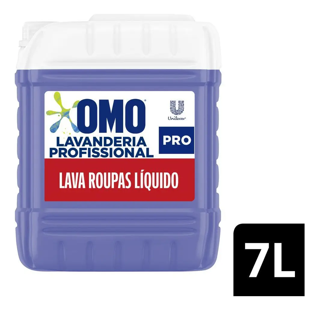 Lava Roupas Líquido Omo Lavanderia Profissional Lavagem 7 L-1