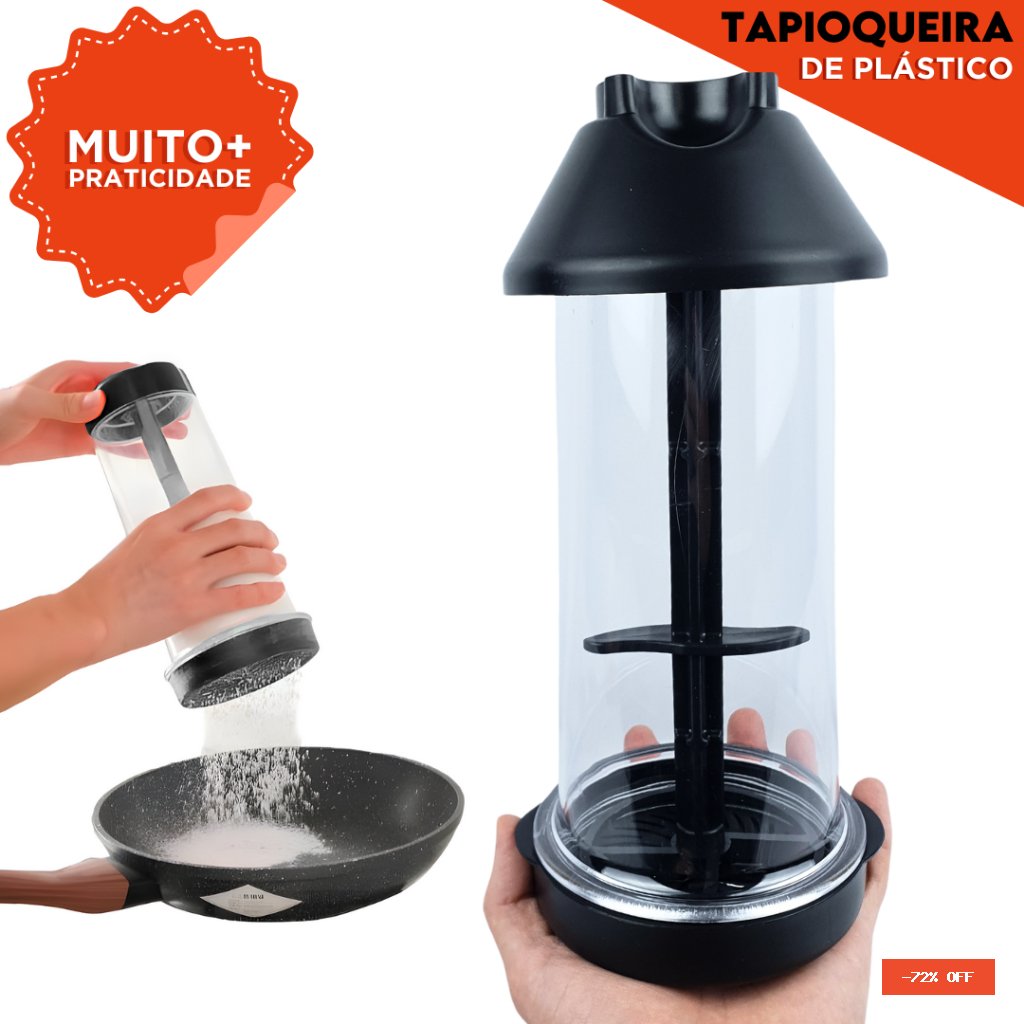 Tapioqueira Prática 2 em 1 Peneira + Armazenador de Tapioca Sem Sujeira na Cozinha - SHEFA