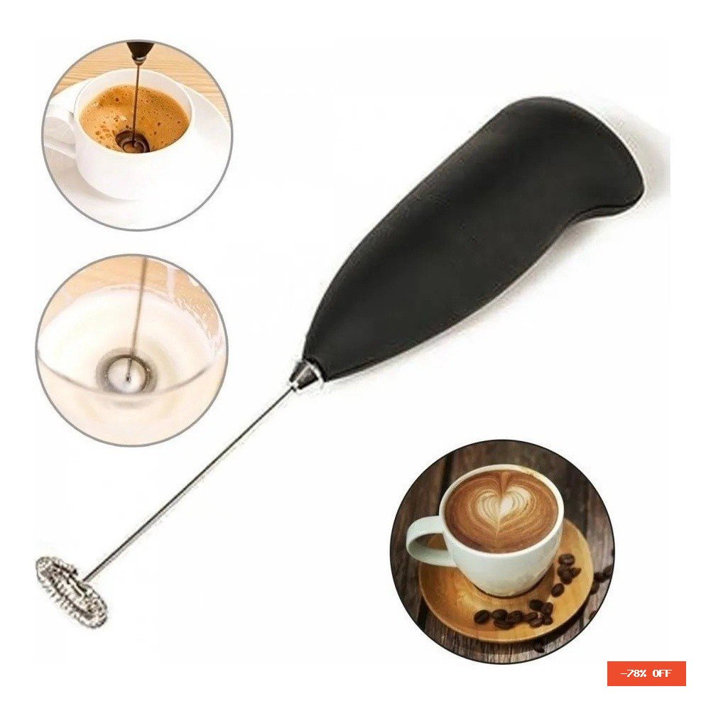 Mini Mixer Elétrico Portátil Batedor de Ovos e Leite Espumador Café – Utensílio de Cozinha a Pilha