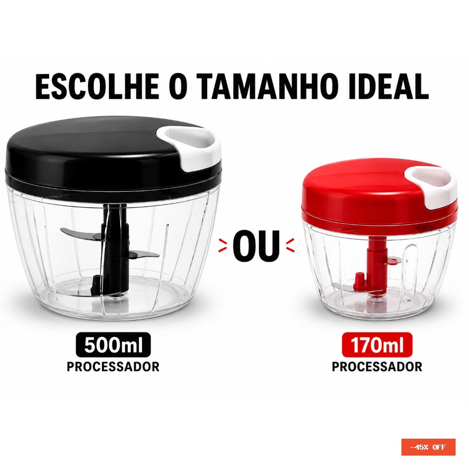 Processador Triturador de Alimentos 170ml ou 500ml Universal