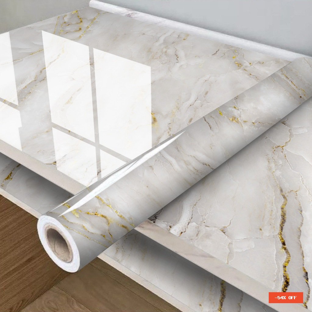 Papel Parede Mármore Dourado Para Cozinha Impermeável Resistente a Altas Temperatura Papel Parede Mármore