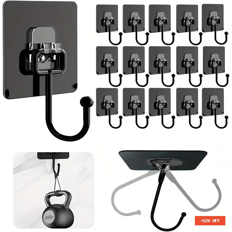 Kit 5/10/20 Ganchos Adesivos Parede Universais Autocolante Cozinha Quarto Banheiro Multi Organizador