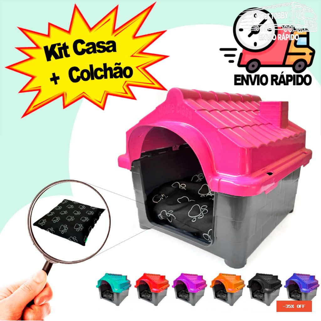 Casa Casinha de Cachorro N2 Com Colchão Caminha De Cachorro Pequeno Porto