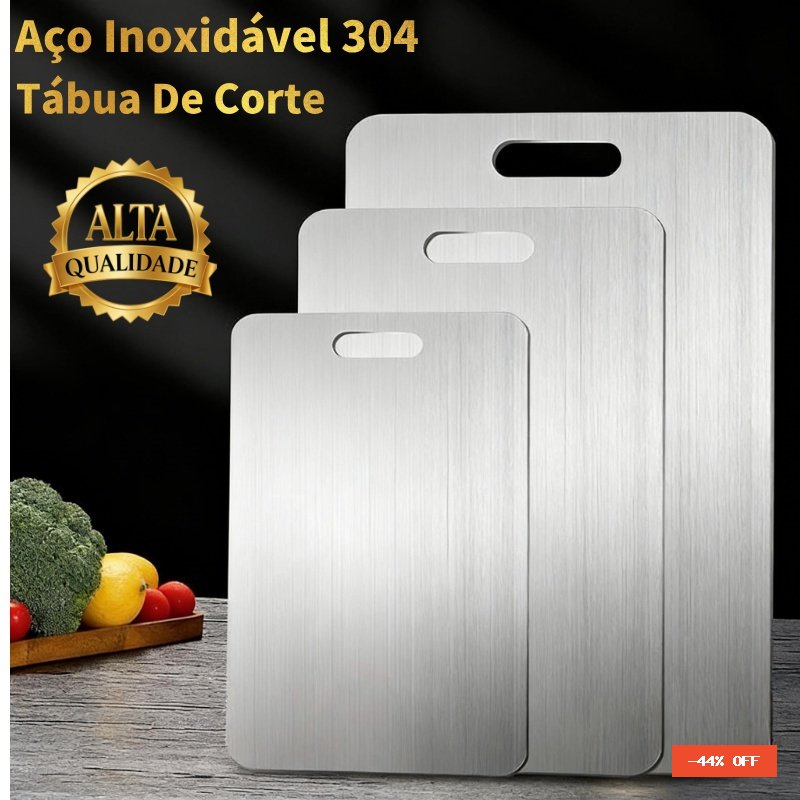 Tábua De Corte 304 Aço Inoxidável Antibacteriana À Prova De Mofo 46 cm tábua de cozinha