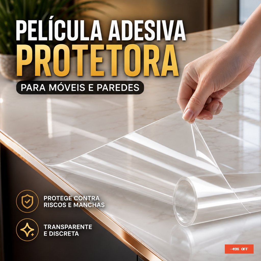 Adesivo Transparente Proteçao Vinilico 2m ou 4m Moveis Parede lisa Eletros Impermeável Lavável